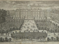 Vue d'optique - Gravure - Vue du Château de l'Étang près de Versailles