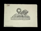 HENRI LAFFILLEE DESSIN ORIGINAL SIGNE Poids assyrien. Louis Henri LAFFILL&Eacute;E