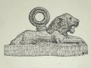 HENRI LAFFILLEE DESSIN ORIGINAL SIGNE Poids assyrien. Louis Henri LAFFILL&Eacute;E