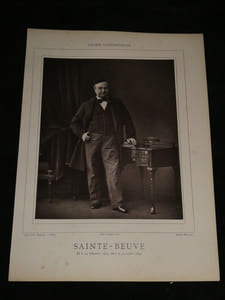 Portrait de Sainte-Beuve par Bertall - Photoglyptie + Texte Galerie contemporaine