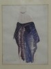 G. LE POITEVIN - personnage voil&eacute; - Aquarelle. Georges Le Poitevin