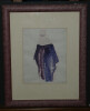 G. LE POITEVIN - personnage voil&eacute; - Aquarelle. Georges Le Poitevin