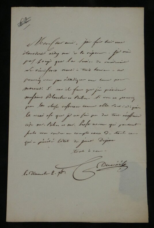 Andr&eacute; Marie Constant Dum&eacute;ril - Lettre autographe sign&eacute;e au Baron Dupuytren 1825. Andr&eacute; Marie Constant DUM&Eacute;RIL