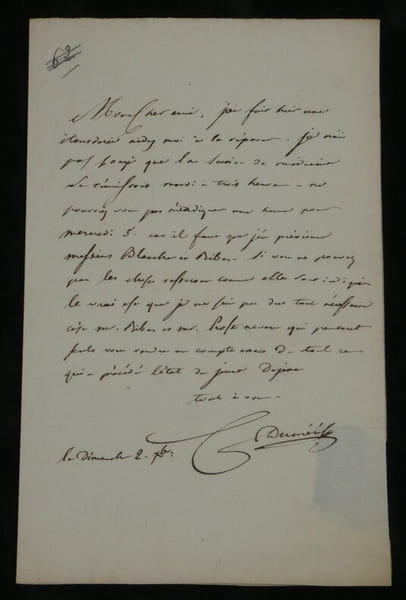 Andr&eacute; Marie Constant Dum&eacute;ril - Lettre autographe sign&eacute;e au Baron Dupuytren 1825. Andr&eacute; Marie Constant DUM&Eacute;RIL