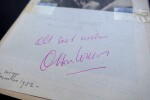 Orson WELLES - AUTOGRAPHE ET SIGN&Eacute; LORS DE SA VISITE &Agrave; VERSAILLES 1952. Orson WELLES