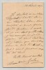 Alexandrine Zola - Lettre autographe sign&eacute;e &agrave; Mr Thy&eacute;baut &laquo; quelle absence j'ai eue de ne pas le faire &raquo; - 1890. Alexandrine Zola