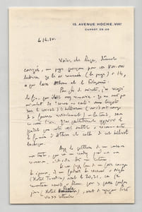 Roger Peyrefitte - Lettre autographe signée à Roger Nimier