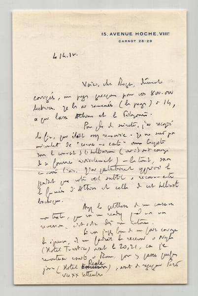 Roger Peyrefitte - Lettre autographe sign&eacute;e &agrave; Roger Nimier. Roger Peyrefitte