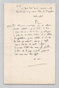 Roger Peyrefitte - Lettre autographe signée à Roger Nimier