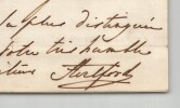 Richard Seymour-Conway 4e marquis de Hertford - Lettre autographe sign&eacute;e - 1850. Richard Seymour-Conway, 4e marquis de Hertford