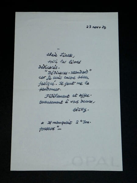 Gilbert CESBRON - LETTRE AUTOGRAPHE SIGN&Eacute;E - 1973. Gilbert CESBRON