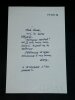 Gilbert CESBRON - LETTRE AUTOGRAPHE SIGN&Eacute;E - 1973. Gilbert CESBRON