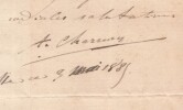 Armand Charnay - Rare et savoureuse lettre autographe sign&eacute;e - 1885. Armand Charnay