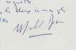 Michel D&eacute;on - Lettre autographe sign&eacute;e &agrave; Thierry Maulnier - 1978. Michel D&eacute;on
