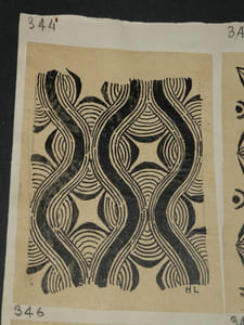 Dessin original signé — Ornement géométrique & Jeu de fond, Fresque de Tirynthe
