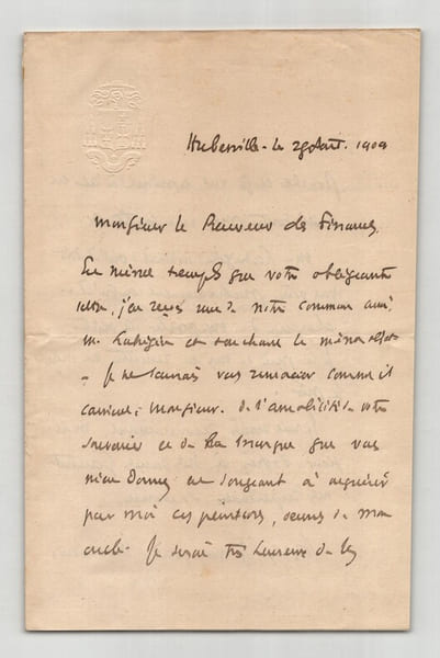 Albert L&eacute;on Marie Le Nordez &Eacute;v&ecirc;que - Lettre autographe sign&eacute;e - 1909. Albert L&eacute;on Marie Le Nordez
