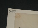 Dessin original sign&eacute; - Inscription karamitique de minaret de la Mosqu&eacute;e de Mohammed Ben Qalao&ucirc;n. Louis Henri Laffill&eacute;e