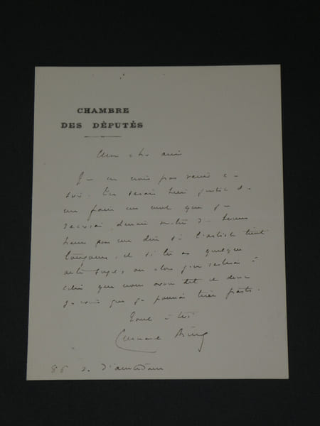 Emmanuel ARENE, homme politique et &eacute;crivain - LETTRE AUTOGRAPHE SIGN&Eacute;E - 1 page. Emmanuel ARENE