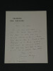Emmanuel ARENE, homme politique et &eacute;crivain - LETTRE AUTOGRAPHE SIGN&Eacute;E - 1 page. Emmanuel ARENE
