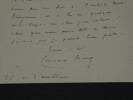 Emmanuel ARENE, homme politique et &eacute;crivain - LETTRE AUTOGRAPHE SIGN&Eacute;E - 1 page. Emmanuel ARENE