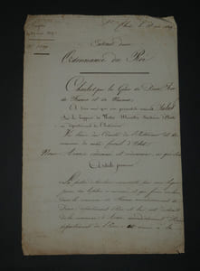 Charles X Extrait d'une ordonnance du Roi signé Charles et Baron de Balzac- 1829