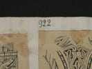 Quatre chapiteaux d'&eacute;glises et Abbaye - Dessin original sign&eacute;. Louis Henri Laffill&eacute;e