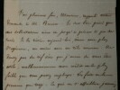 F&eacute;licit&eacute; LAMENNAIS - Lettre Autographe Sign&eacute;e "demande &agrave; M. Benoist". F&eacute;licit&eacute; Lamennais