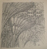 Vo&ucirc;tes du clo&icirc;tre de la cath&eacute;drale de Gloucester - Dessin original sign&eacute;. Louis Henri Laffill&eacute;e