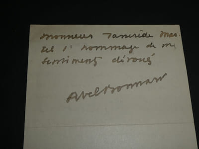 Abel BONNARD, Ancien ministre de l'éducation - LETTRE AUTOGRAPHE SIGNÉE, 1909