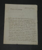 Lautour Duchalit - Lettre autographe sign&eacute;e - R&eacute;volution fran&ccedil;aise - 1792. Lautour Duchalit