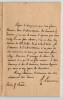 F&eacute;licit&eacute; Robert de Lamennais - LETTRE AUTOGRAPHE SIGN&Eacute;E. F&eacute;licit&eacute; Robert de Lamennais