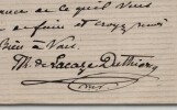 Henri de Lacaze Duthiers - Lettre autographe sign&eacute;e Zoologie Chevaux Paris 1887. Henri de Lacaze-Duthiers