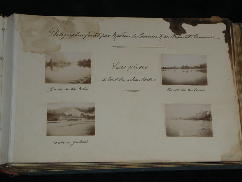 Album de 52 photographies d'&eacute;poque, Comtesse de Clermont-Tonnerre, Monuments, bateaux. Comtesse de Clermont-Tonnerre ; Jean Boussod Houlgate