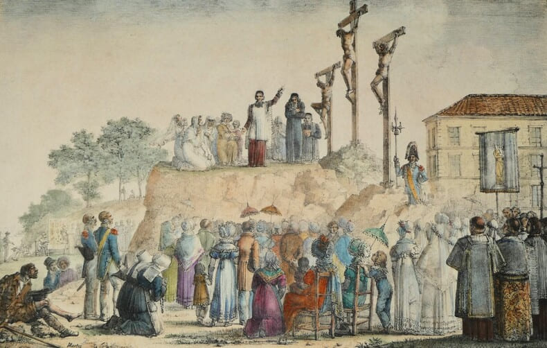 Les Missionnaires au mont Val&eacute;rien pr&egrave;s Paris. Jean Henry MARLET