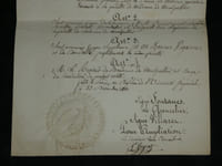 Abbé de Saint Geyrat - Document officiel, Guillaume Dupuytren nommé président du Concours, Montpellier, 1813