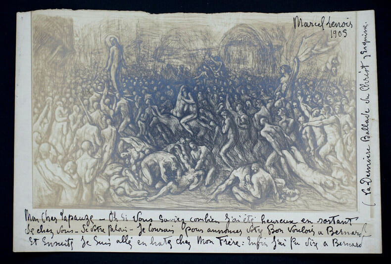Marcel LENOIR - Lettre autographe sign&eacute;e adress&eacute;e &agrave; Henry LAPAUZE. Marcel Lenoir
