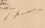 Jules Renard l'a&icirc;n&eacute; - Manuscrit autographe sign&eacute; Po&egrave;me in&eacute;dit "&Eacute;pitaphe". Jules Renard l'a&icirc;n&eacute;