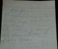 Judith Gautier - Billet autographe sign&eacute; – Repr&eacute;sentation &agrave; l'h&ocirc;tel Windsor - 1890. Judith Gautier