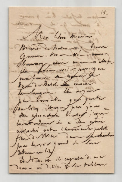 Ars&egrave;ne Houssaye - Lettre autographe sign&eacute;e. Ars&egrave;ne Houssaye