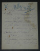 Willy - LETTRE AUTOGRAPHE SIGN&Eacute;E, 1911. Willy (Henry Gauthier-Villars)