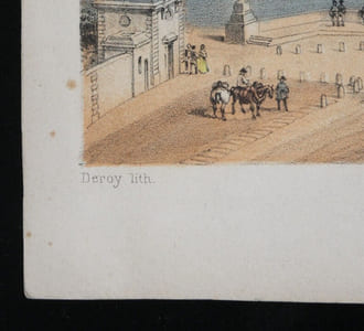 Lithographie de Deroy en Couleur Vue Générale de Tours - Imprimé par Lemercier