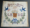BELLE BRODERIE SOUVENIR DE CAPTIVIT&Eacute; 1914/1915/1916 ALTENGRABOW GUERRE 14/18. 