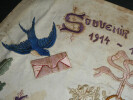 BELLE BRODERIE SOUVENIR DE CAPTIVIT&Eacute; 1914/1915/1916 ALTENGRABOW GUERRE 14/18. 