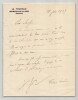 Fr&eacute;d&eacute;ric Lach&egrave;vre - Lettre autographe sign&eacute;e - "Beau po&egrave;me Foch" - 1929. Fr&eacute;d&eacute;ric Lach&egrave;vre