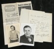 Henry GARAT Lettre autographe sign&eacute;e + 2 cartes photographiques + article presse. Henry GARAT