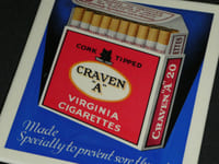 Tôle émaillée Cigarettes Craven A années 30 objet publicitaire