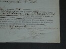 Connaissement Maritime 1846, Bordeaux &agrave; Bayonne, Vin blanc, Timbre royal Seine. 