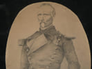 Dessin au crayon sign&eacute; - Portrait d'un militaire d&eacute;cor&eacute; - XIX&egrave;me. Anonyme