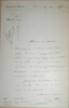 L&eacute;on PL&Eacute;E - LETTRE AUTOGRAPHE SIGN&Eacute;E &Agrave; Pierre-Fr&eacute;d&eacute;ric DORIAN, Paris, 1870. L&eacute;on Pl&eacute;e