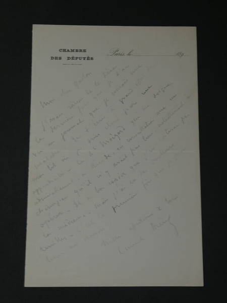 Emmanuel ARENE, &eacute;crivain - LETTRE AUTOGRAPHE SIGN&Eacute;E - Paris, 1 page. Emmanuel ARENE
